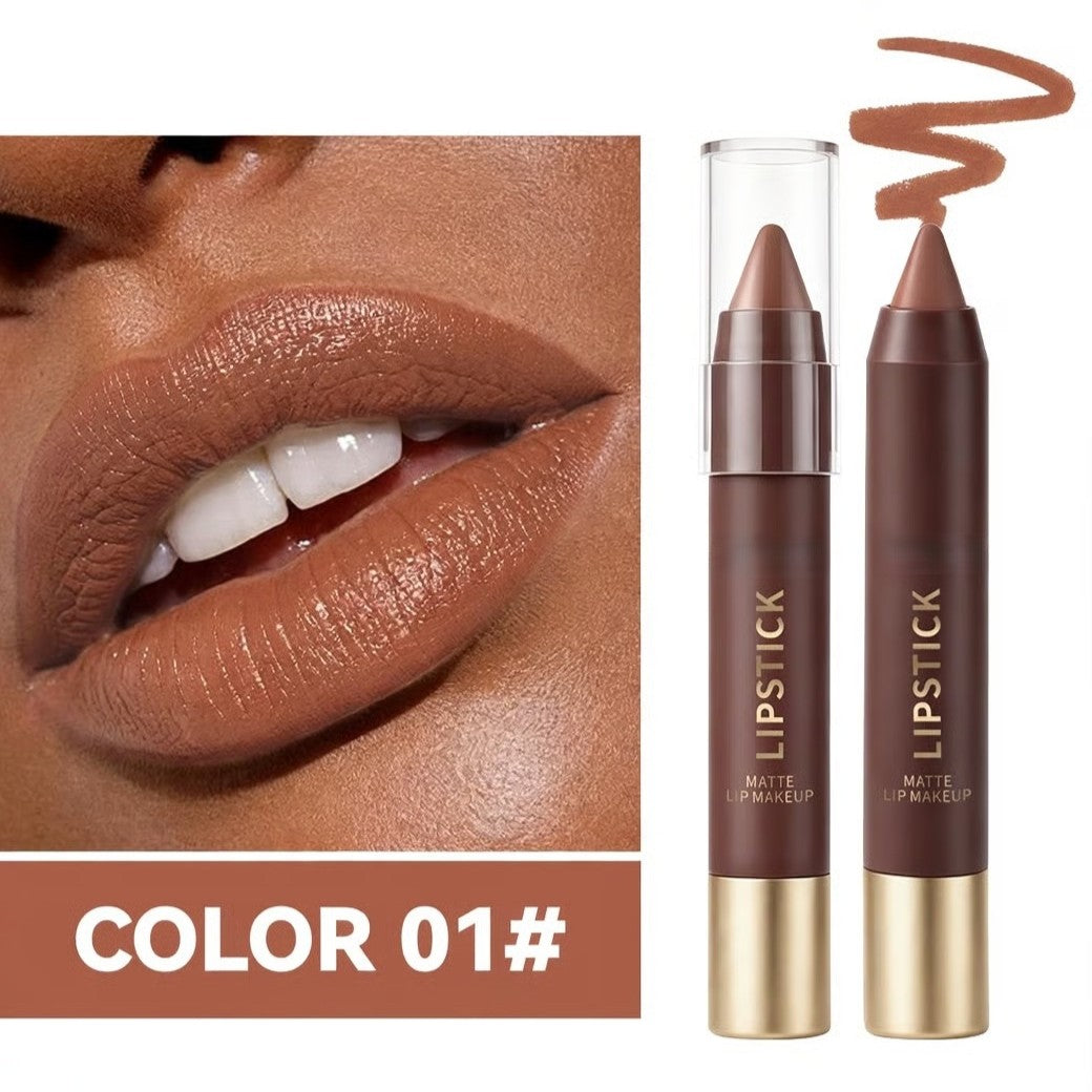 6pcs/set Long-lasting Matte Brown Lipstick