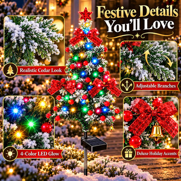 🔥Solar Cedar Christmas Tree Lights| Festive Outdoor Holiday Decor