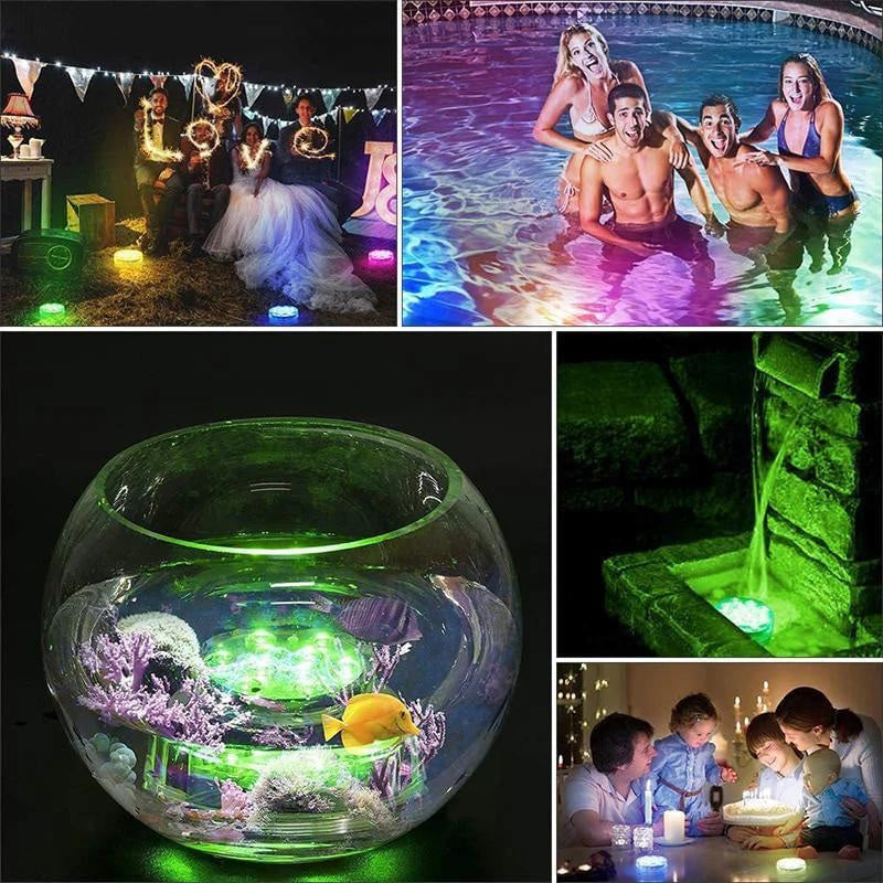 📢📢BIG SALE !!⏰Submersible Waterproof Remote Control LED Lights for Pool