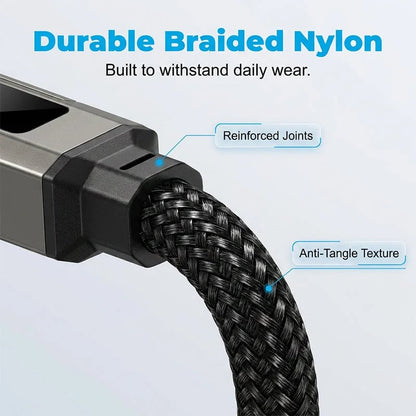 4-in-1 Digital Display Keychain Charging Cable🔋📱