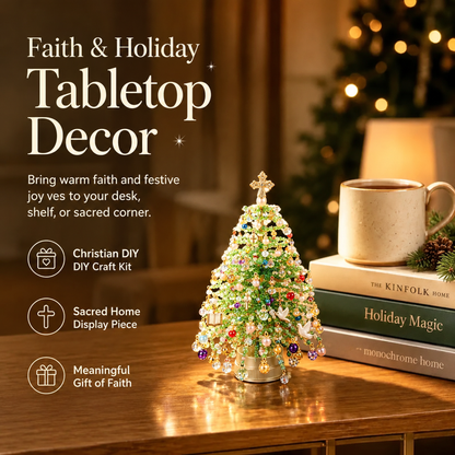 🎄✨ DIY Beaded Christmas Tree Kit – 🎅Create Your Own Sparkling Holiday Decoration