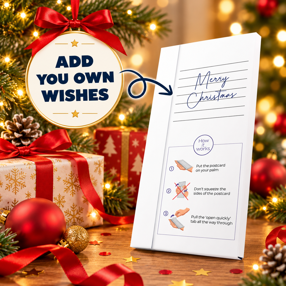 ✨Christmas Exploding Confetti Surprise Card – Pop-Up Joy in Every Envelope 🎄✨