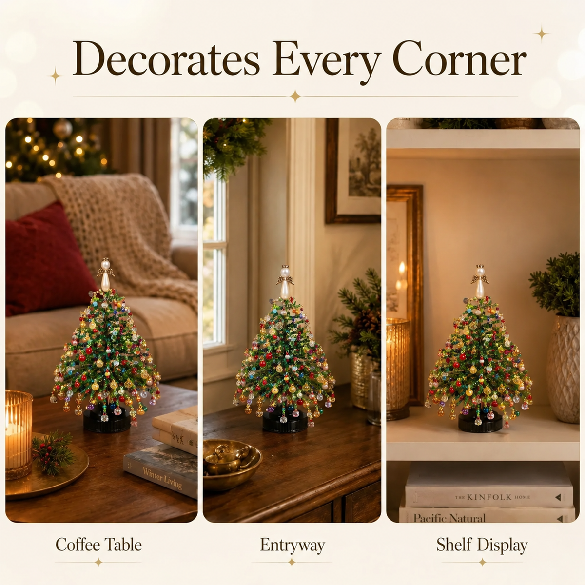 🎄✨ DIY Beaded Christmas Tree Kit – 🎅Create Your Own Sparkling Holiday Decoration