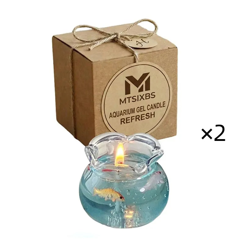 Mini Bubble Fish Tank Scented Candle