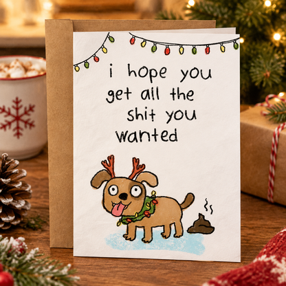 🎄🎅Greetings Funny Inappropriate Christmas Card 9-Piece Set