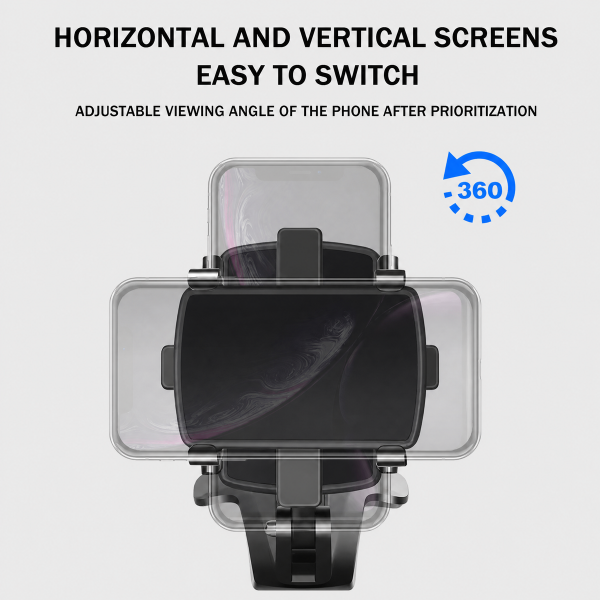 Car Dashboard Phone Holder with 360 Degree Rotation