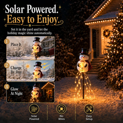 🎄 Snowman Magic Fountain – LED Garden Light❄️