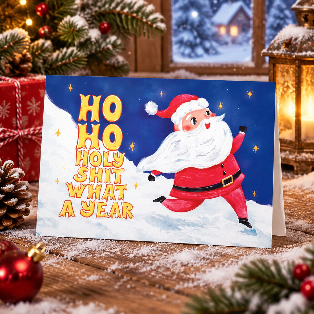 🎄🎅Greetings Funny Inappropriate Christmas Card 9-Piece Set