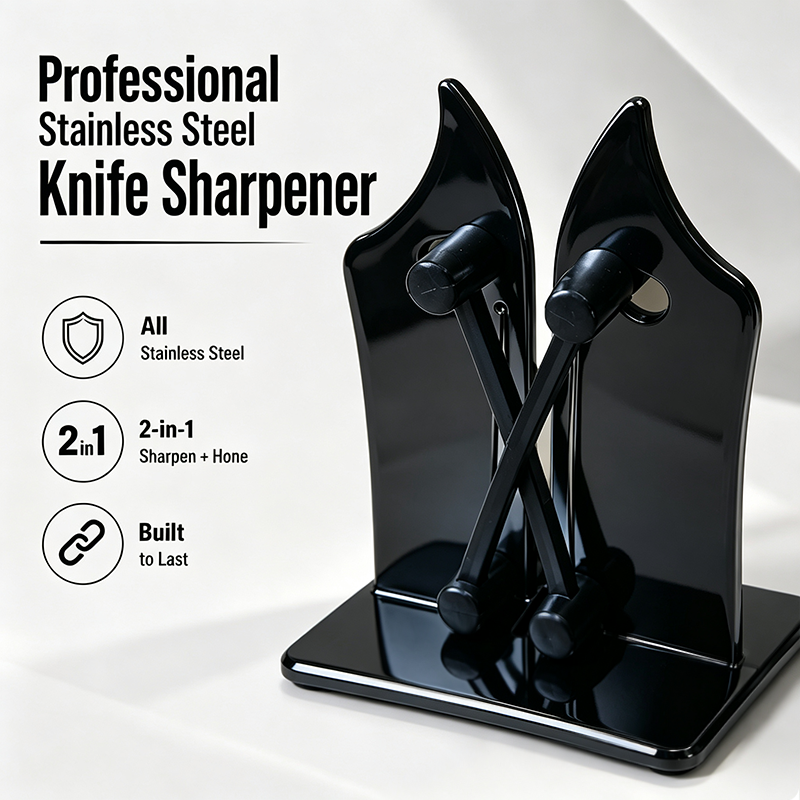 🔪Professional Stainless Steel Knife Sharpener – Fast Sharpening for Smooth, Wavy & Micro-Tooth Blades, Adjustable 16°-32°