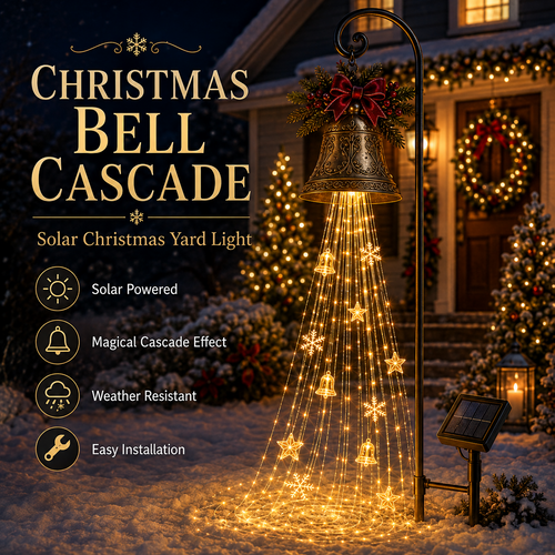 🎄🔔Christmas Bell Cascade Solar Yard Light✨