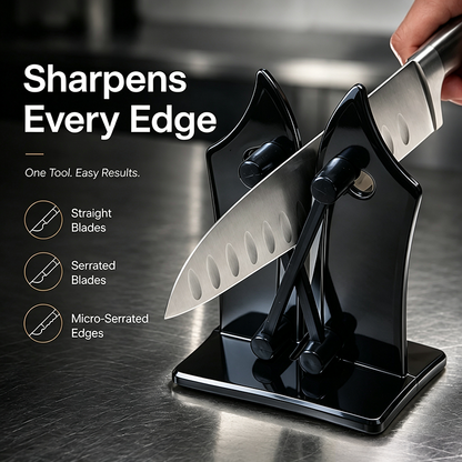 🔪Professional Stainless Steel Knife Sharpener – Fast Sharpening for Smooth, Wavy & Micro-Tooth Blades, Adjustable 16°-32°