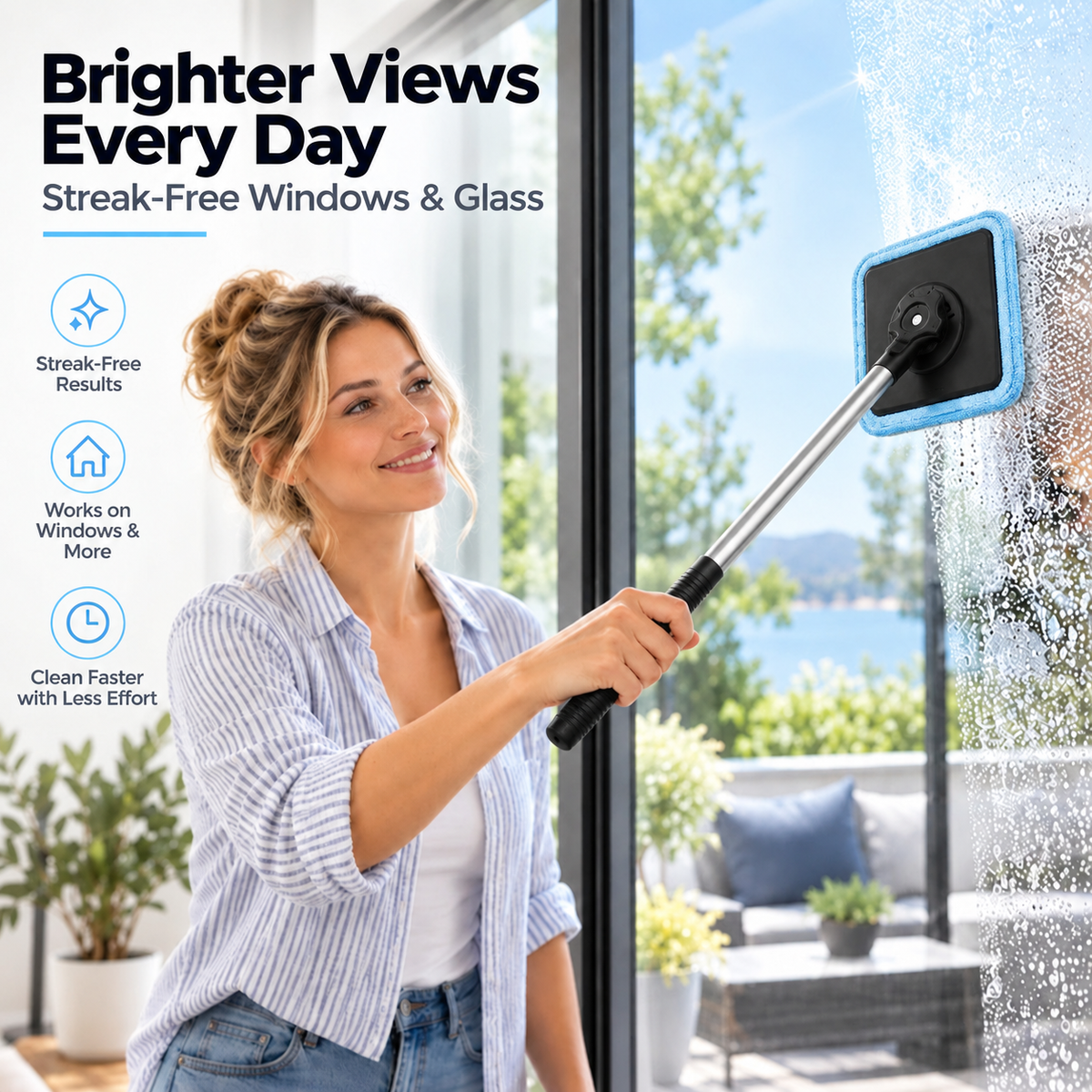 Dual Magnetic Car Windshield Cleaner | Streak-Free Auto Glass Cleaning Kit⭐