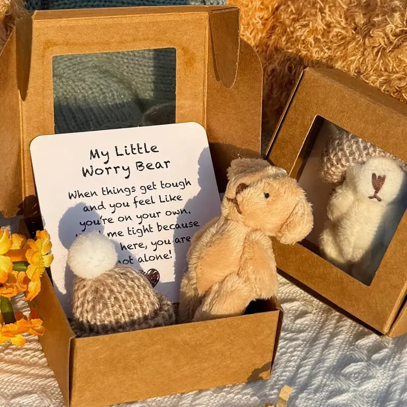 💖 🎁Handmade Mini Plush Teddy Bear in Box
