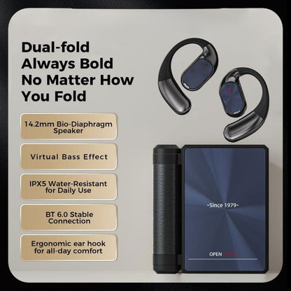 Headphones Bluetooth with Dual-Fold Design