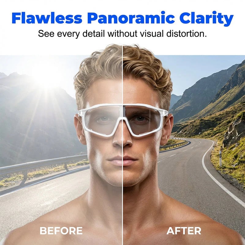 2026 HOT SALE💞50K+ SOLD!🚴 Photochromic Cycling Sunglasses – Instantly Adapt to Light Changes 🌞🕶️