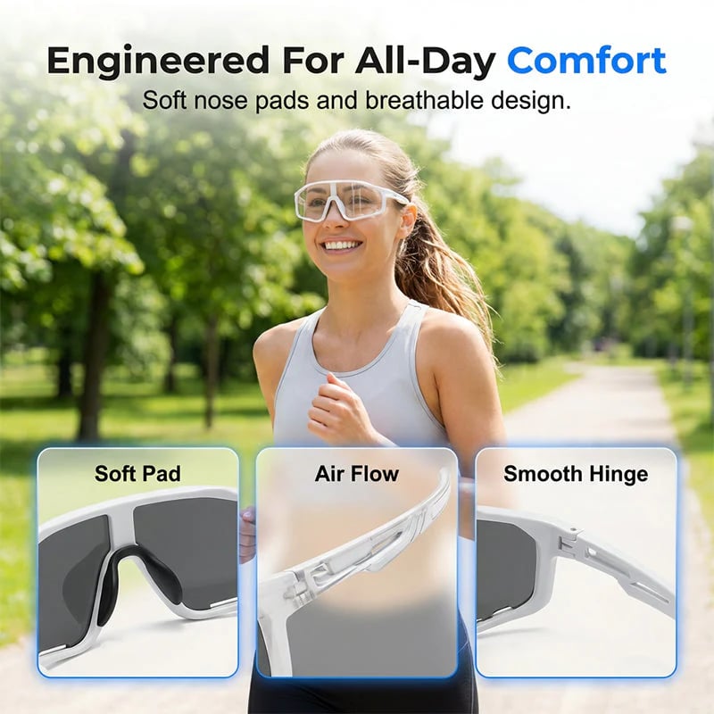 2026 HOT SALE💞50K+ SOLD!🚴 Photochromic Cycling Sunglasses – Instantly Adapt to Light Changes 🌞🕶️