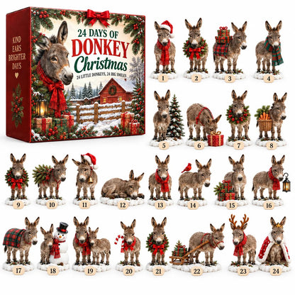 Benevolent ears, brighter days – 24-day 2D Christmas collection with donkeys