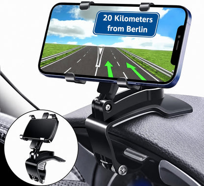 Car Dashboard Phone Holder with 360 Degree Rotation