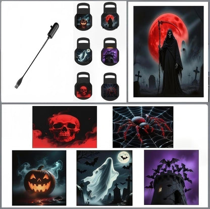 😱Halloween Projector Light – 6 Spooky Projection Patterns