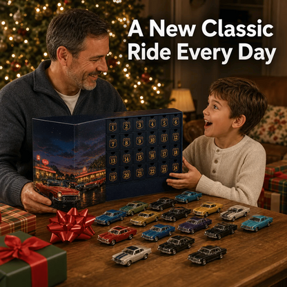 🚗24 Days of Classic American Cars Advent Calendar – 24 Vintage Ride Collectibles for Car Lovers
