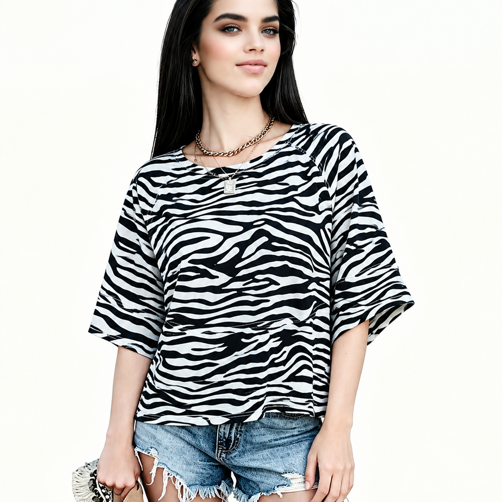 ☀️ Women's Summer Casual Crewneck Batwing Top – Loose Fit, Cute & Breezy 🌸