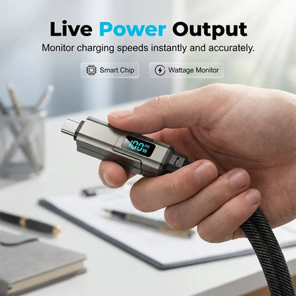 4-in-1 Digital Display Keychain Charging Cable🔋📱