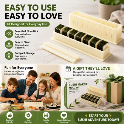 🍣 Sushi Maker Mold – Perfect Homemade Rolls Made Easy