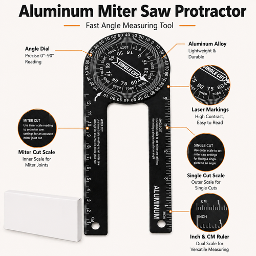 🔥Aluminum miter saw protractor