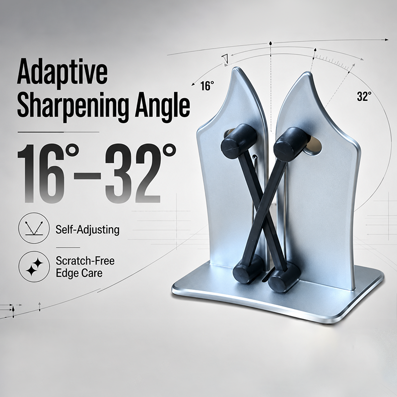 🔪Professional Stainless Steel Knife Sharpener – Fast Sharpening for Smooth, Wavy & Micro-Tooth Blades, Adjustable 16°-32°