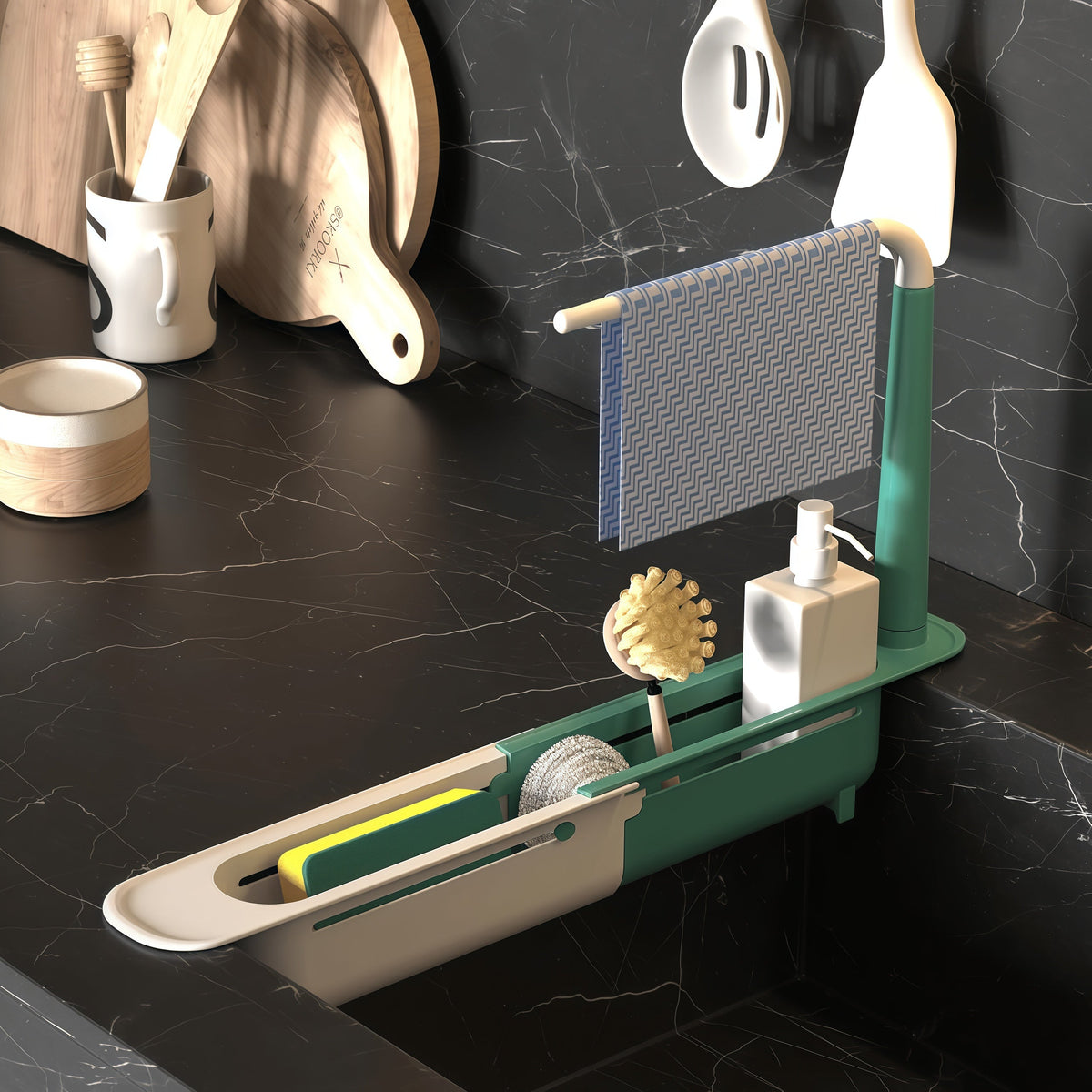 Telescopic Sink Storage Rack✨