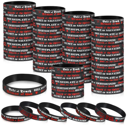 ✝️ 30/60PCS Bible Verse Bracelets – Christian Faith Wristbands for Church Events, Youth Groups & Sunday School Rewards