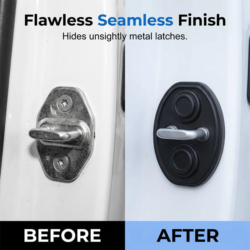 🎉Car Door Lock Cover – Noise-Dampening & Rust-Proof Striker Protector