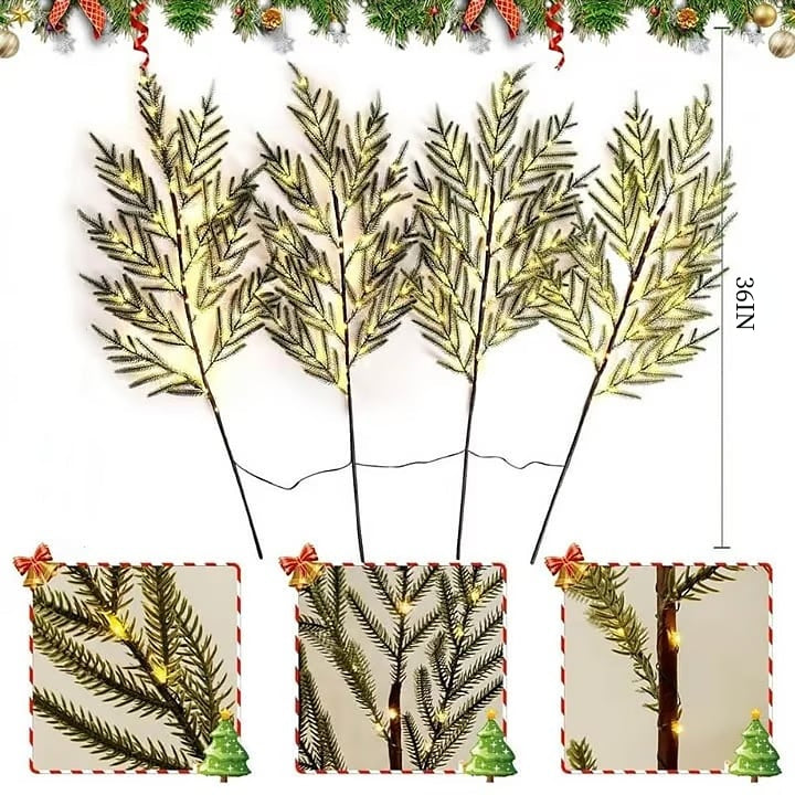 🔥Christmas Sale🎁🎄36" Christmas Lighted Norfolk Pine Branches