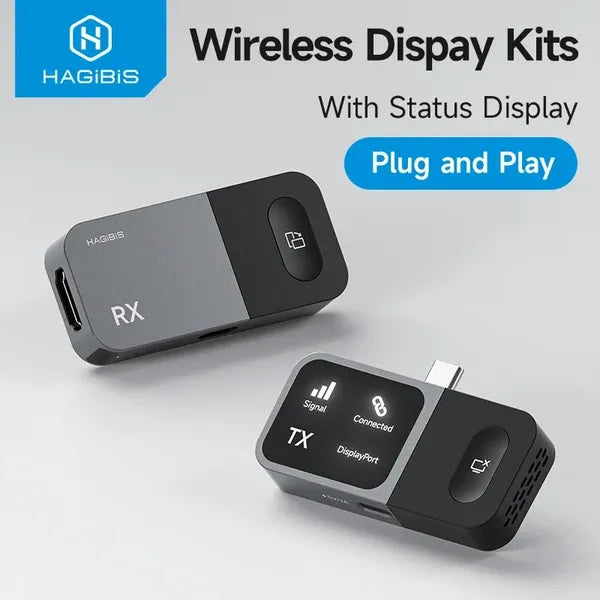 📺 Wireless HDMI Display Adapter Kit – Plug & Play USB-C Transmitter and HDMI Receiver for Cable-Free Screen Mirroring, 1080P Video Projection for Laptops, TVs, Monitors & Projectors