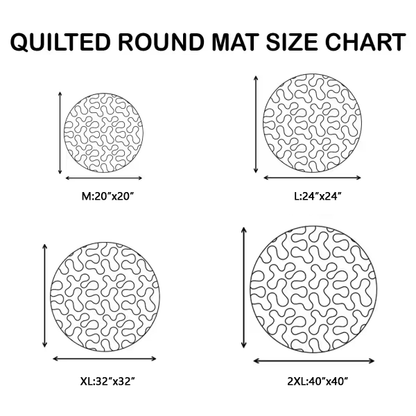 🎃3D visual Skeleton Vortex Quilted Round Halloween Rug