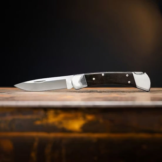Classic Folding Hunting Knife Collection: 420HC & MagnaCut Steel Blades with Genuine Ebony & Brass/Nickel Silver Handles