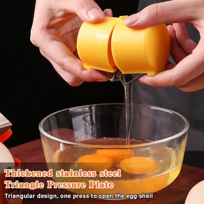 🎊Stainless Steel Egg Opener – Crack, Cut, and Separate Eggs Easily🍳
