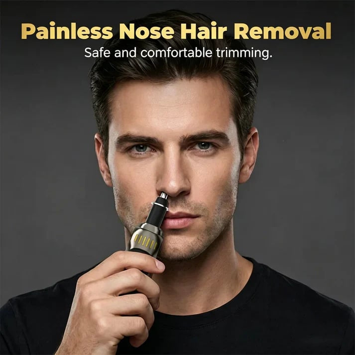 🏆3-in-1 Professional Men’s Grooming Set – T-Blade Trimmer, Foil Shaver & Nose Trimmer – With LED Display & USB Rechargeable