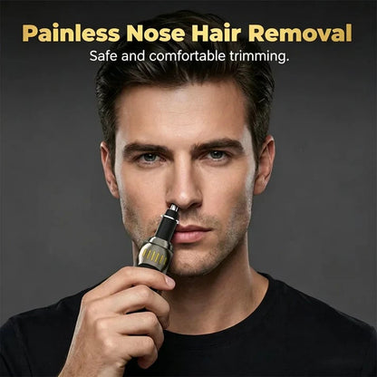 🏆3-in-1 Professional Men’s Grooming Set – T-Blade Trimmer, Foil Shaver & Nose Trimmer – With LED Display & USB Rechargeable