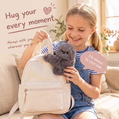 ✨Interactive Plush Bag Charm – Cute Motion-Sensing Companion with Moving Head, Your bag's new best friend.💕