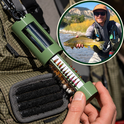 Clip-On Fly Box Lightweight Magnetic Fly Storage with Quick One-Handed Access