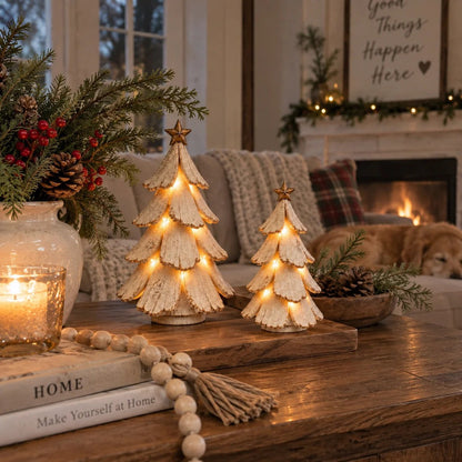 🎄🌙Vintage Christmas Tree Figure with Lighting