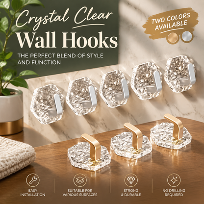 Self-Adhesive Hooks Hexagonal Ripple Design Heavy Duty Sticky Hooks