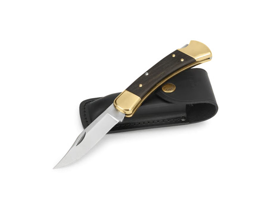 Classic Folding Hunting Knife Collection: 420HC & MagnaCut Steel Blades with Genuine Ebony & Brass/Nickel Silver Handles