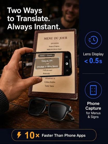 Smart Bluetooth glasses with AI