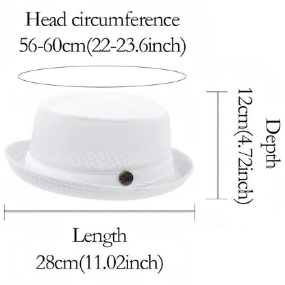 Unisex Breathable Mesh Pork Pie Hat