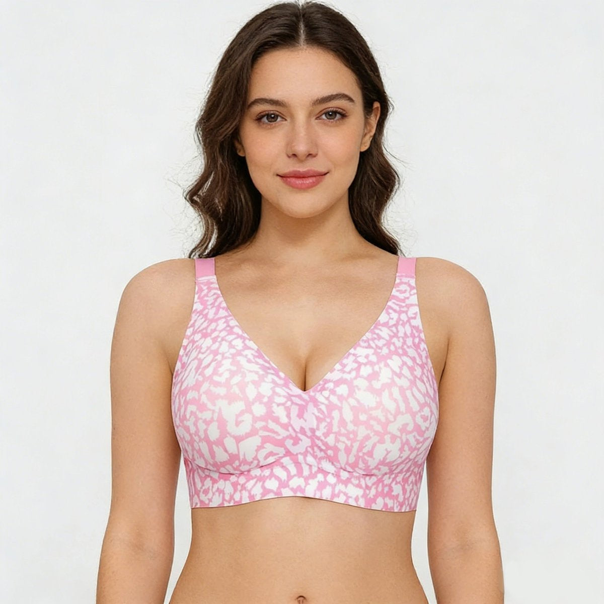 🏆Super Firming Leopard Print Jelly Bra | Women Wirefree Bras 👍No More Sagging Breasts