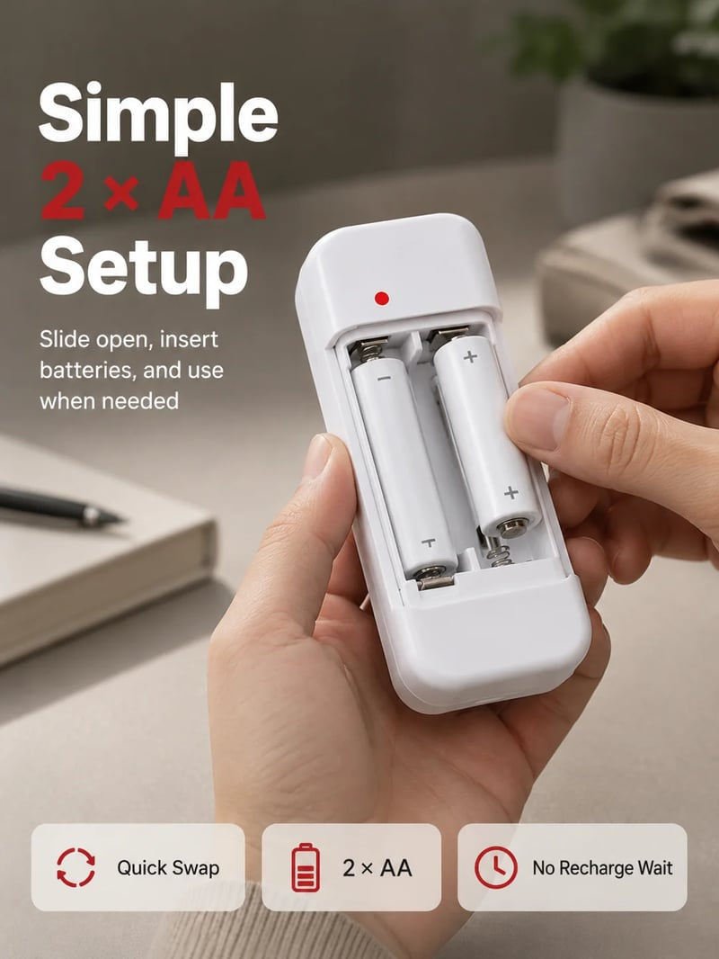 🔋 Emergency Phone Charger – AA Battery Powered USB Backup with LED Flashlight