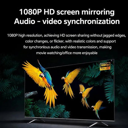 📡 Upgraded Type-C Wireless Transmitter and Receiver Kit – 1080P 60Hz Plug-and-Play Dual-Mode Display Adapter with 165Ft Long Range & Zero Latency for Laptops, Phones & Projectors