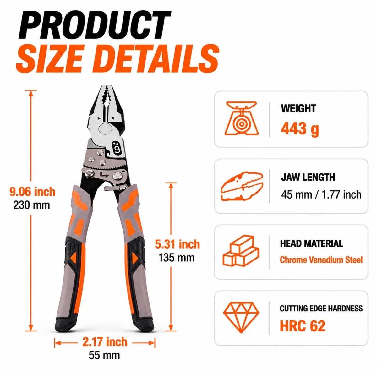 55-Steel Self-Locking Anti-Skid Ratchet Pliers | Heavy-Duty Wire Cutters & Holding Tool, Hands-Free Grip DIY Hardware for Automotive & Plumbing Projects 🔧⚙️